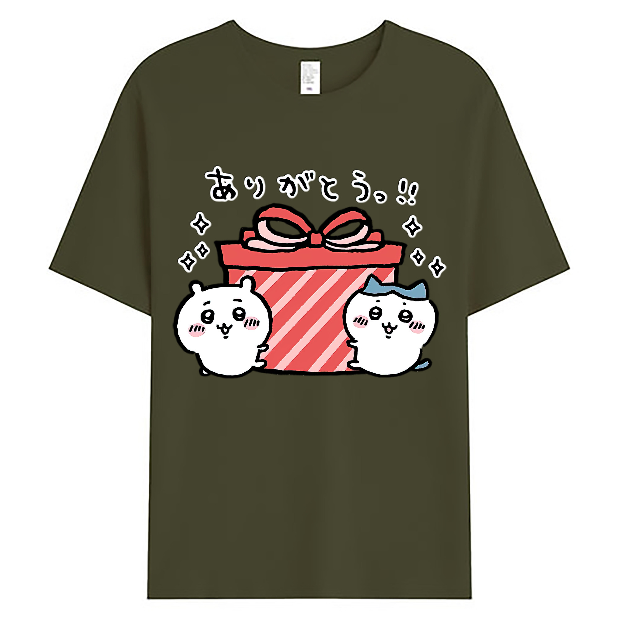 （画像用） ちいかわ ハチワレ Chii-kawa hachiware 綿100％ メンズ半袖Tシャツ｜肌触りやわらか＆通気性